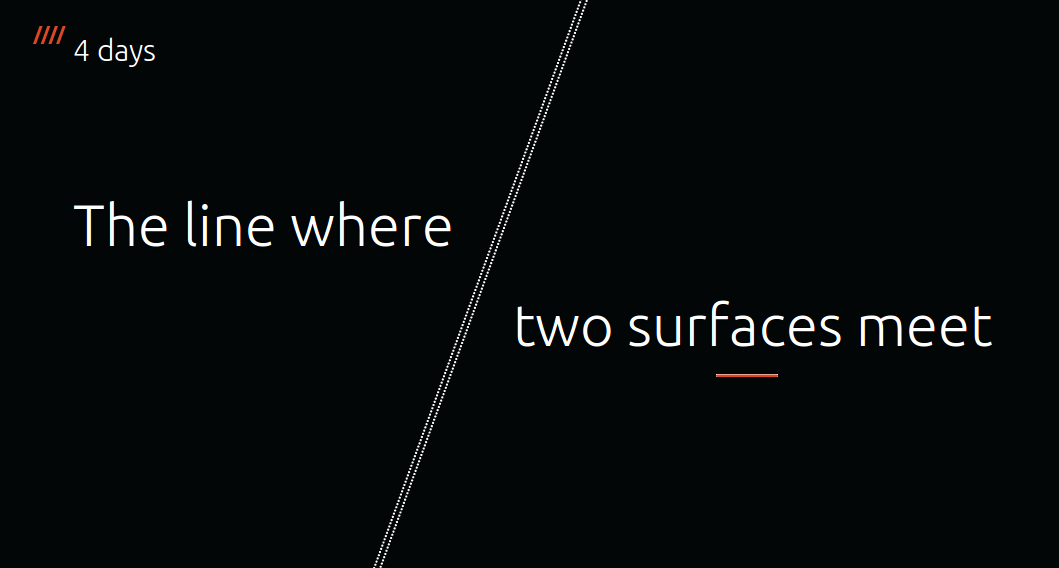 The line where two surfaces meet