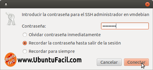 Acceder con Nautilus a un servidor SFTP