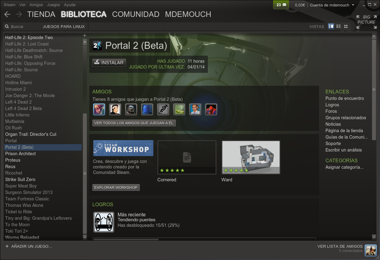 Beta de Portal 2 disponible para Linux en Steam