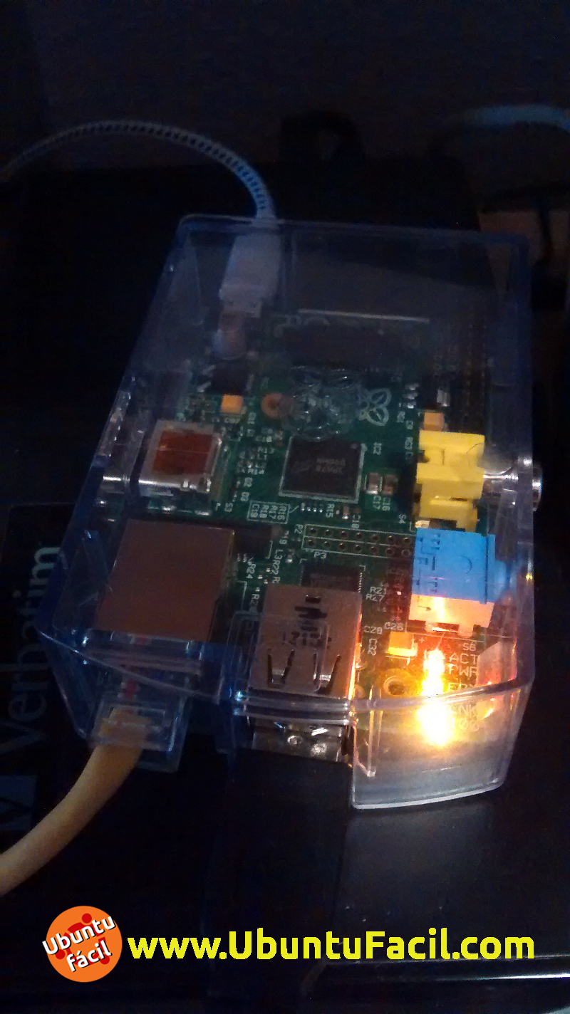 Raspberry Pi en funcionamiento